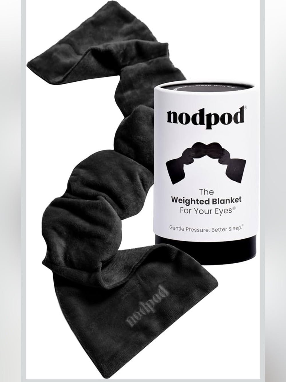 Black Weighted NodPod Eye mask